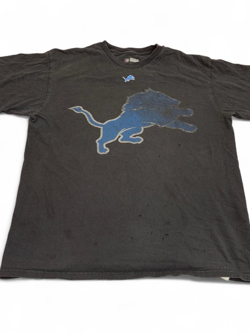 NFL Black Short-Sleeve Tee with Blue Lion Graphic